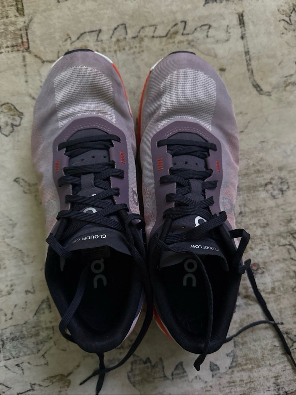 On Running Cloudflow Men’s Running Shoes — Purple, Black, Orange